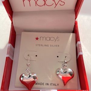 Silver Heart Earrings (Brand New!)